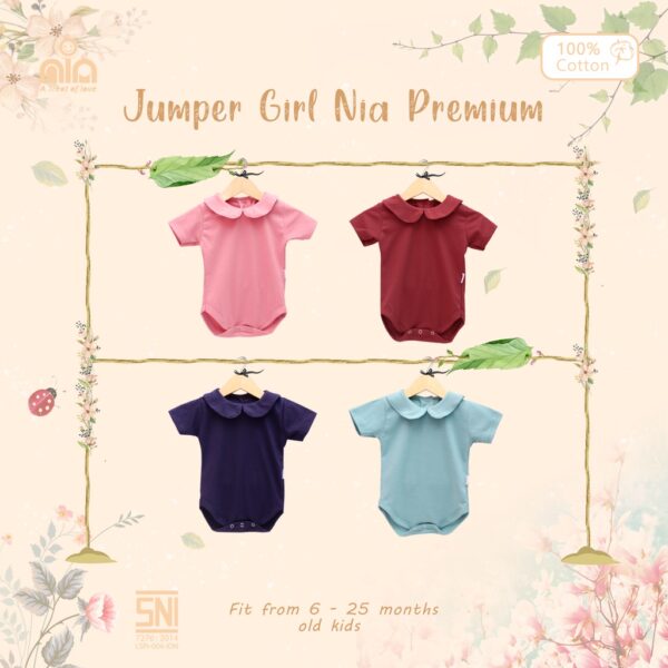 NIA Jumper Bayi Perempuan Warna Polos Premium  0-3 Bulan - Image 7