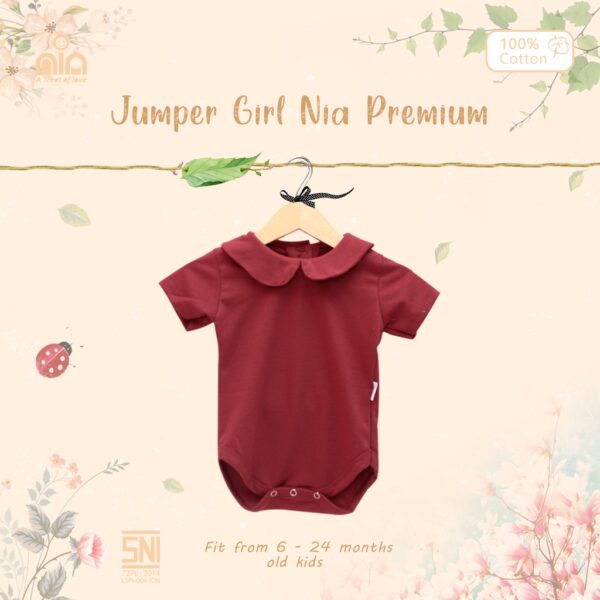NIA Jumper Bayi Perempuan Warna Polos Premium  0-3 Bulan - Image 6
