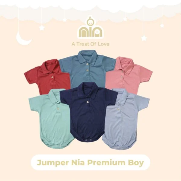 NIA Jumper Bayi Laki Laki Warna Polos Premium 0-3 Bulan - Image 2