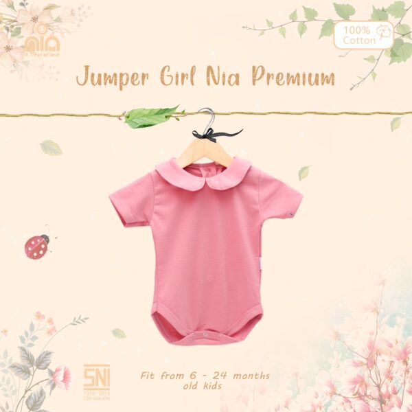 NIA Jumper Bayi Perempuan Warna Polos Premium  0-3 Bulan - Image 4