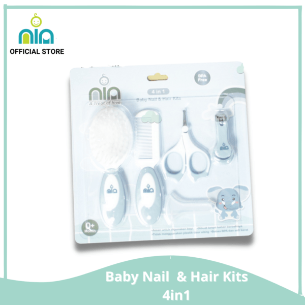 NIA Baby Nail and Hair Kits Gunting Kuku + Sisir Bayi 4in1 - Image 3