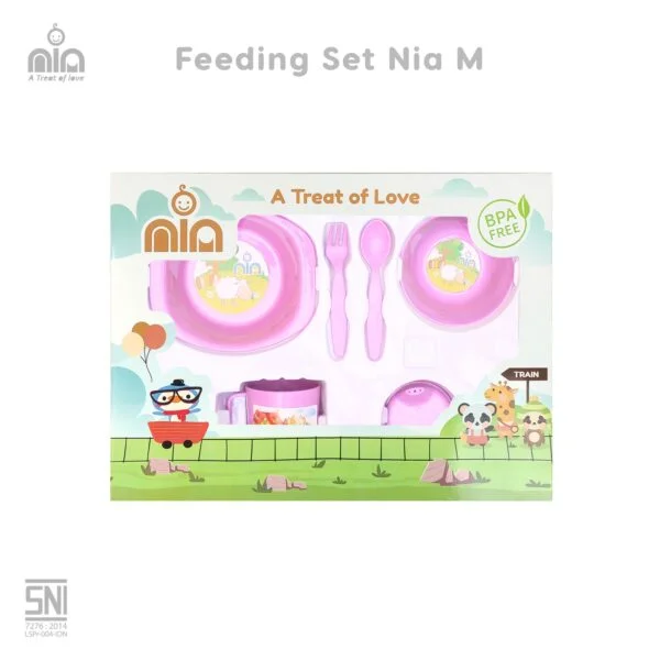 NIA Tempat Makan Bayi Feeding Set Nia Ukuran Medium - Image 3