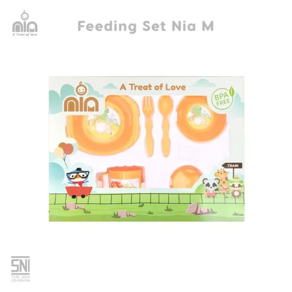 NIA Tempat Makan Bayi Feeding Set Nia Ukuran Medium