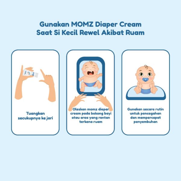 DIAPER CREAM MOMZ 50Gr - CREAM ANTI RUAM BAYI & DEWASA - DIAPER RUSH CREAM - Image 4