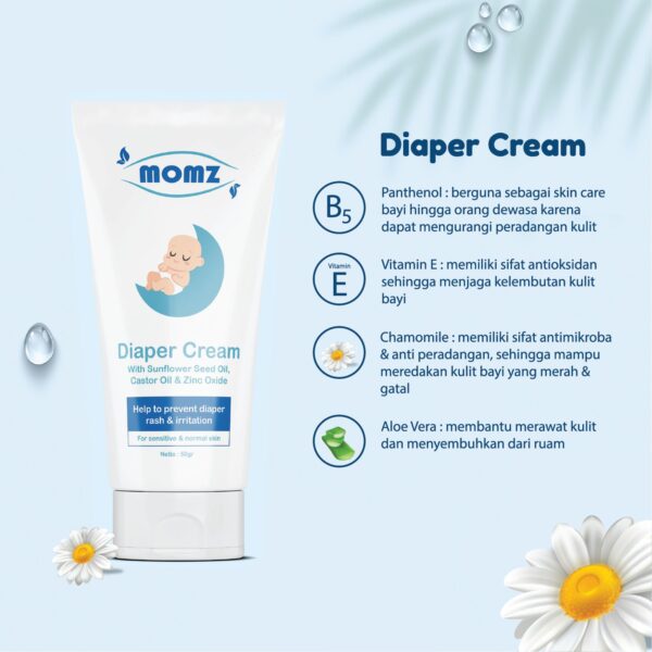 DIAPER CREAM MOMZ 50Gr - CREAM ANTI RUAM BAYI & DEWASA - DIAPER RUSH CREAM - Image 3