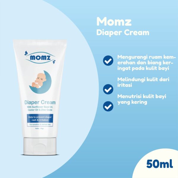 DIAPER CREAM MOMZ 50Gr - CREAM ANTI RUAM BAYI & DEWASA - DIAPER RUSH CREAM