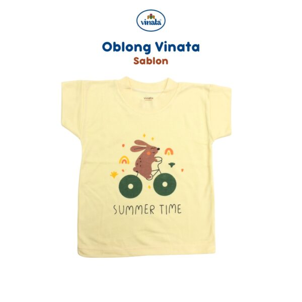 NIA Baju Oblong Bayi Vinata Unisex Motif Sablon - Image 2