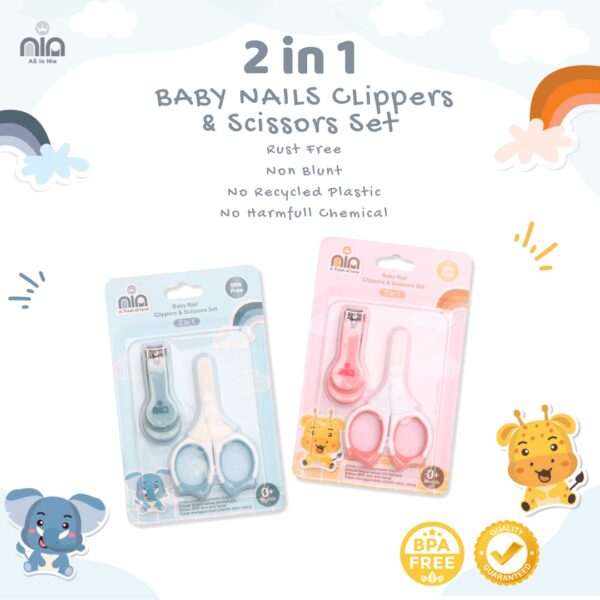NIA Baby Nail Clipper And Scissors Set 2in1