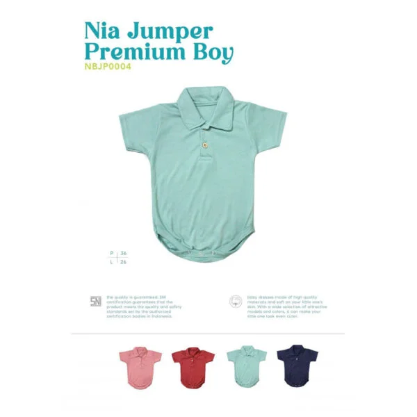 NIA Jumper Bayi Laki Laki Warna Polos Premium 0-3 Bulan