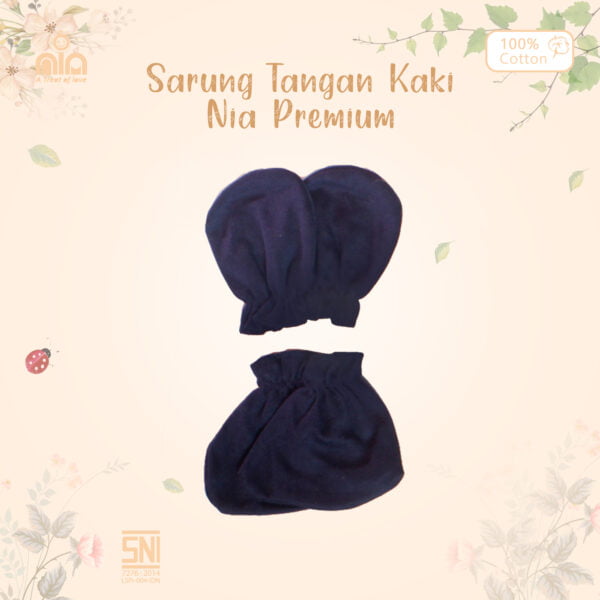 NIA Sarung Tangan Kaki Bayi Unisex Katun Premium Polos 0-3 Bulan - Image 6