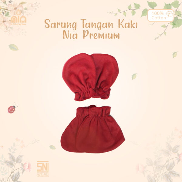 NIA Sarung Tangan Kaki Bayi Unisex Katun Premium Polos 0-3 Bulan - Image 5
